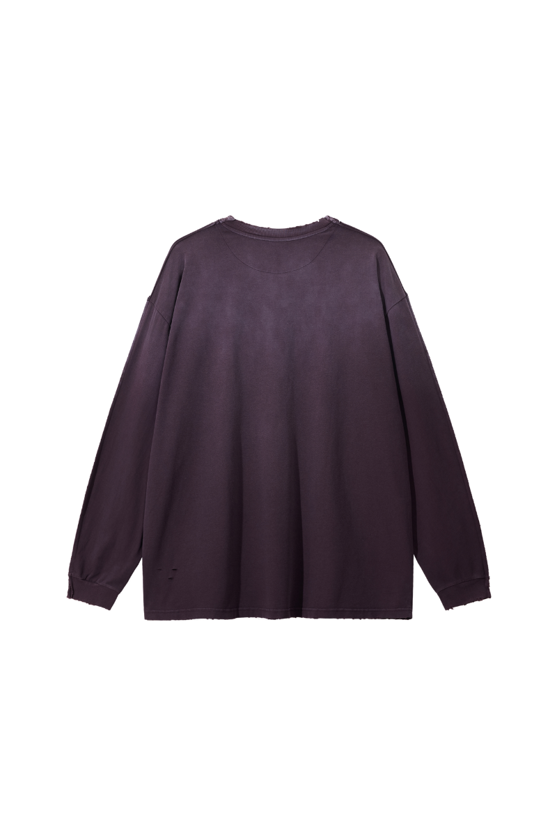 Unisex Fall 100%Cotton Vintage Washed Drop Shoulder Pullover