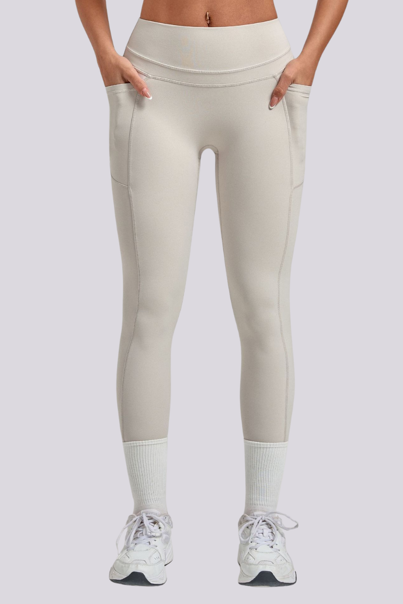 Women's Athletic Side Pocket Hip-Pocket Yoga Leggings