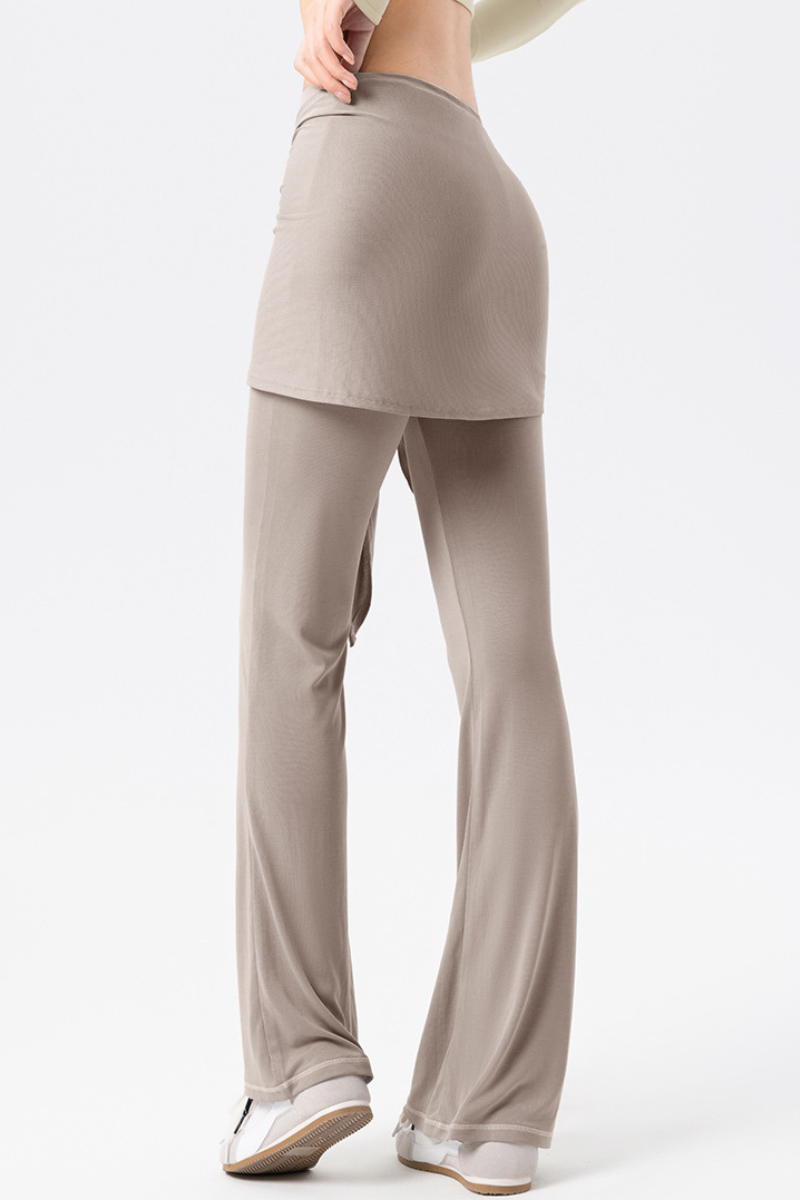 Women's Butt-Covering Slimming Tie-Waist Flare Yoga Pants