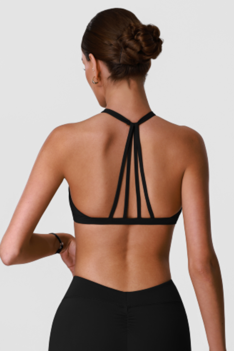 Women's Halterneck Cross Strap Multi-Back Sports Yoga Bra