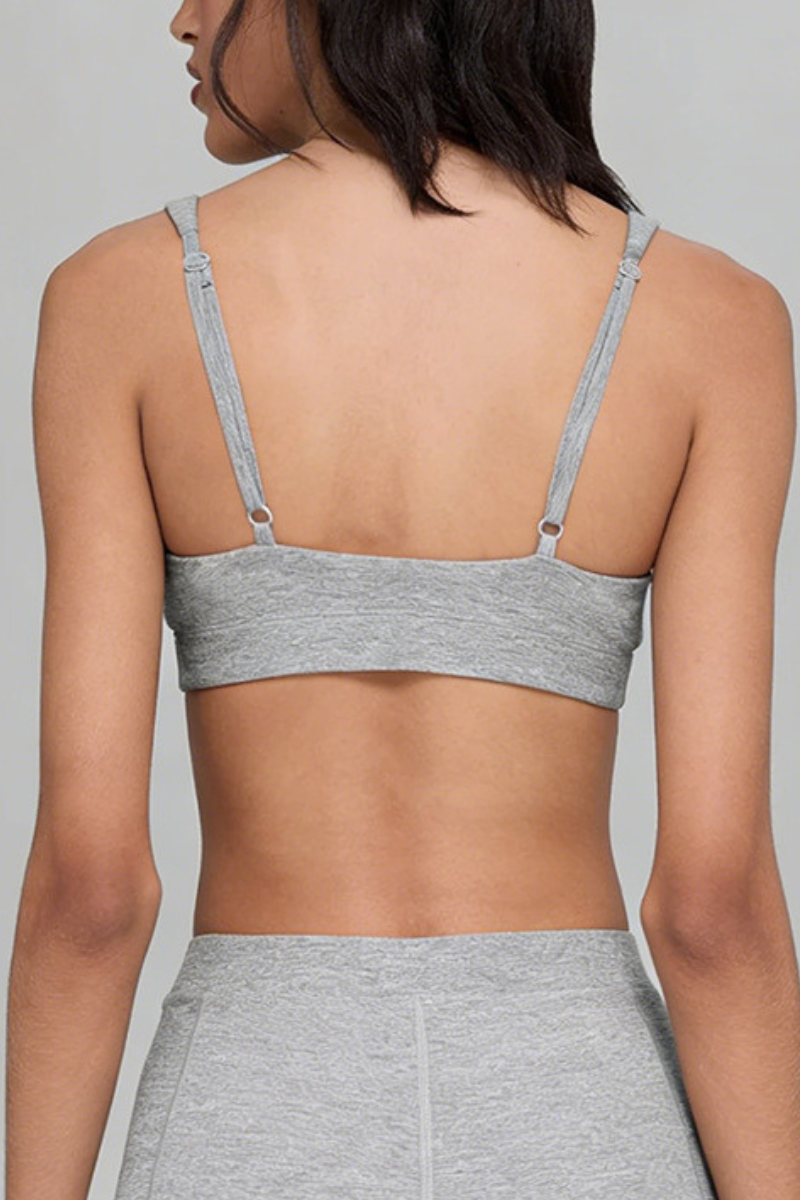 Women's Deep V-Neck Adjustable Strap Padded  Sports Bra