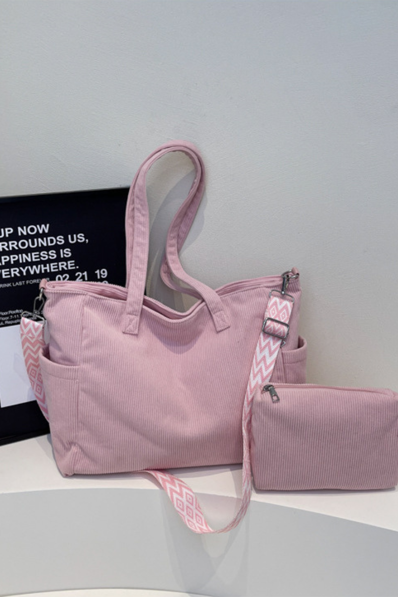 Women's Fall Corduroy Mother-Child Tote Bag Set