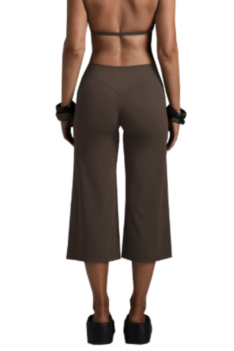 Women's Athletic 7/8 Wide-Leg Yoga Cropped Pants