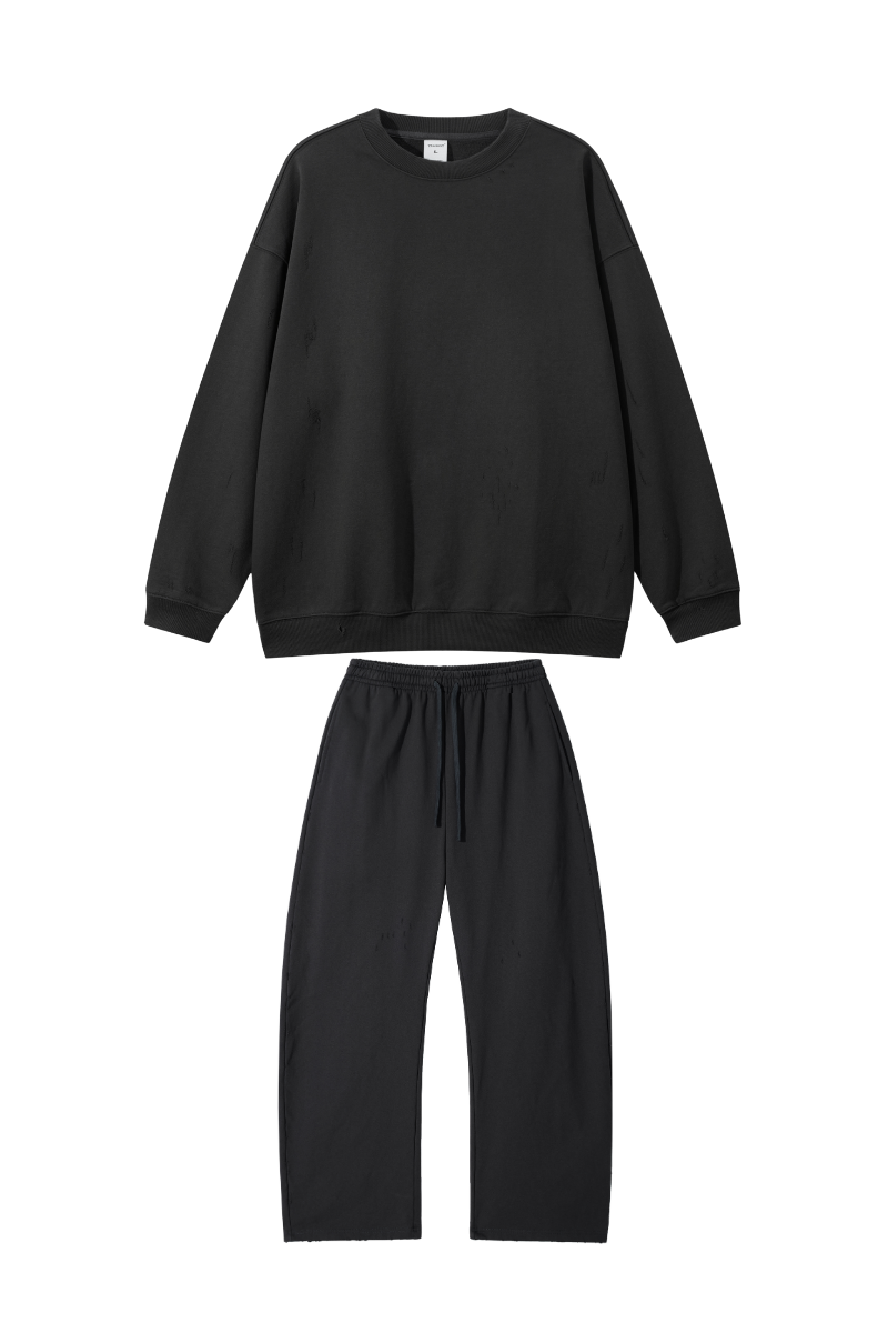 Unisex Fall Set: Relaxed Pullover And Drawstring Sweatpants