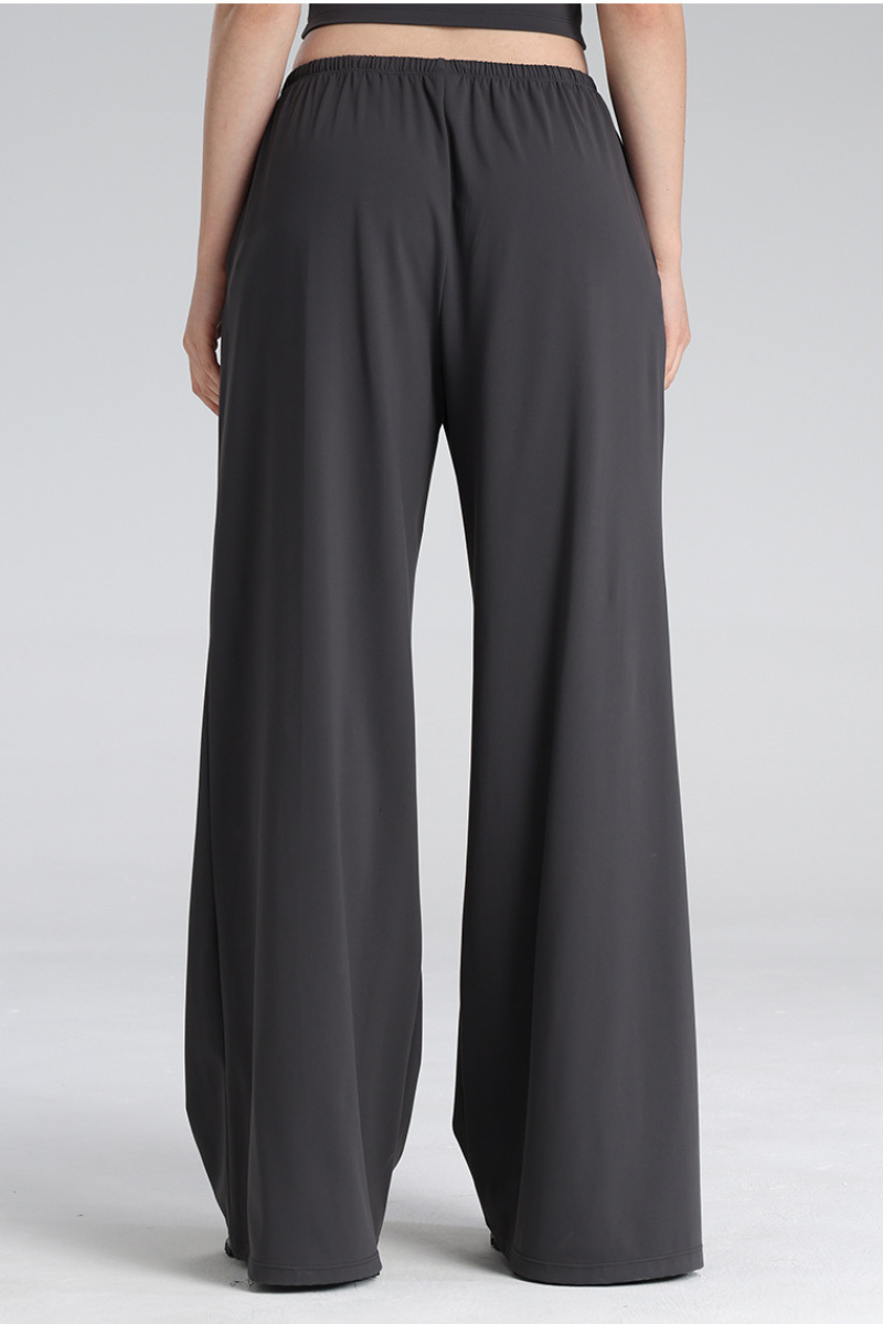 Women's High Waist Drawstring Wide Leg Yoga Casual Pants