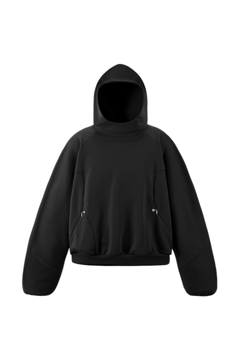 Men's Fall Fleece Drawstring Hem Zipper Pocket Hoodie
