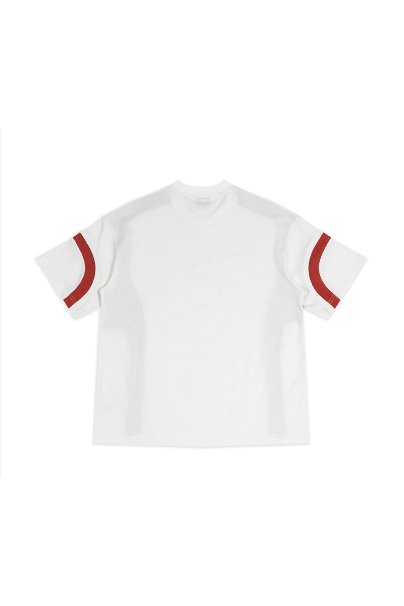Men's 100% Cotton Color-Block V-Neck Short-Sleeve T-Shirt