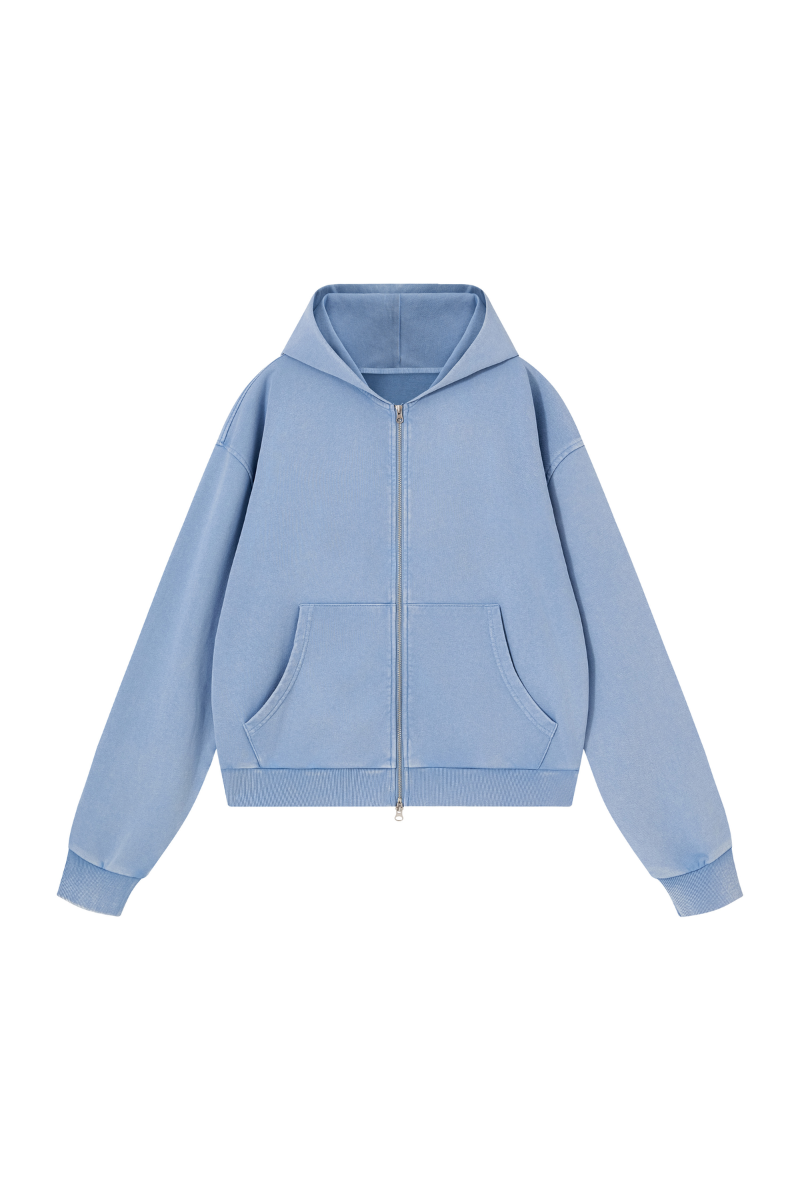 Women's Fall Washed Vintage Boxy  Comfort Color Hooded Jacket