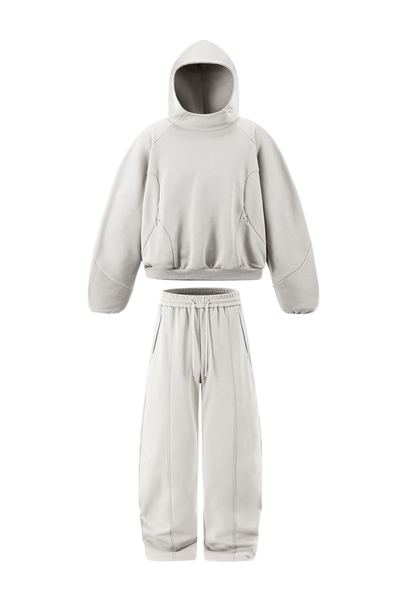 Men's Fall Set:Relaxed Fleece Hoodie And Sweatpants