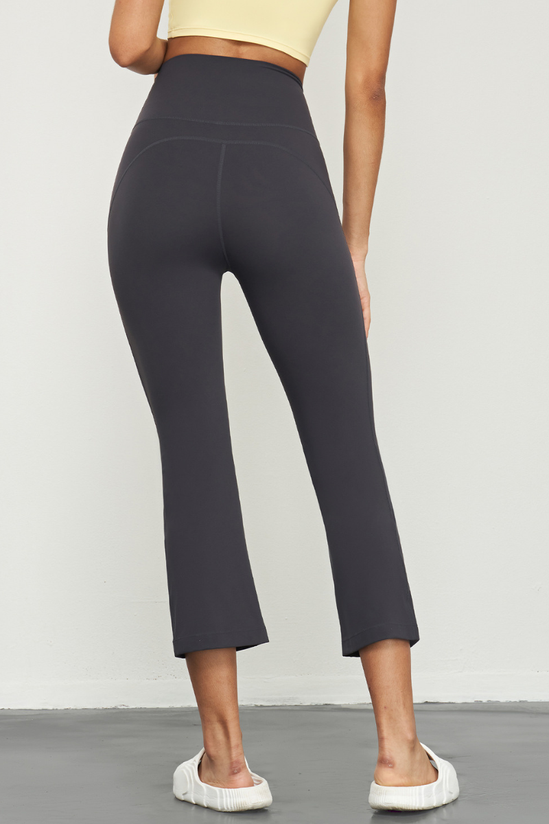 Women's Athletic Lycra High Stretch Naked Feel Flared Pants