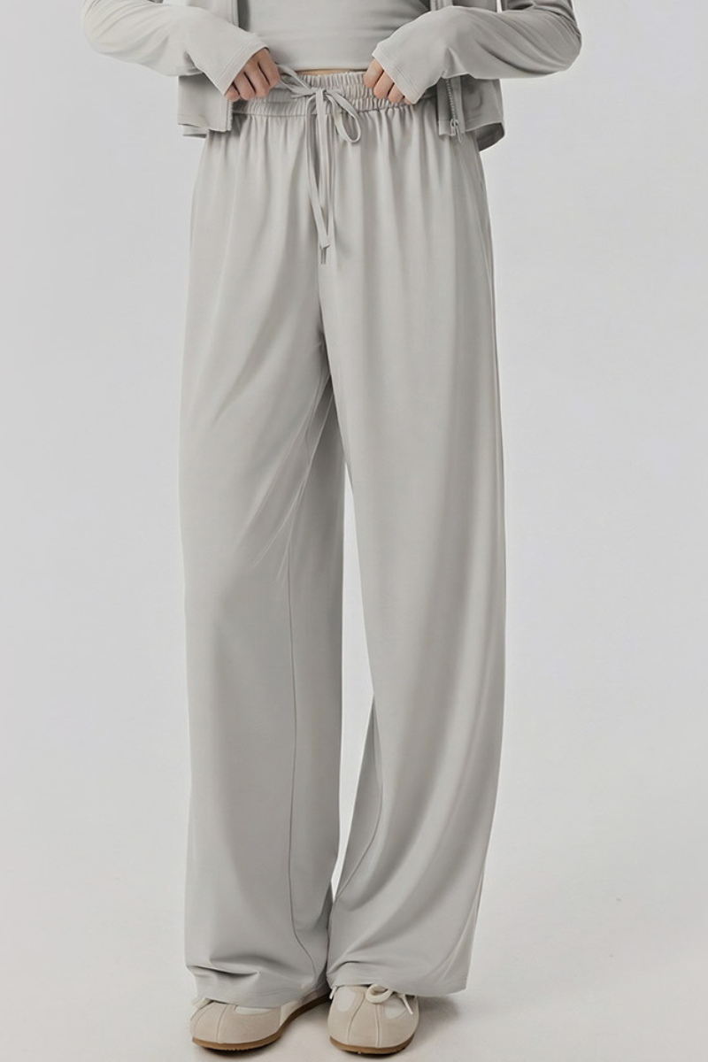 Women Summer High-Waist Lightweight Breathable Casual Pants