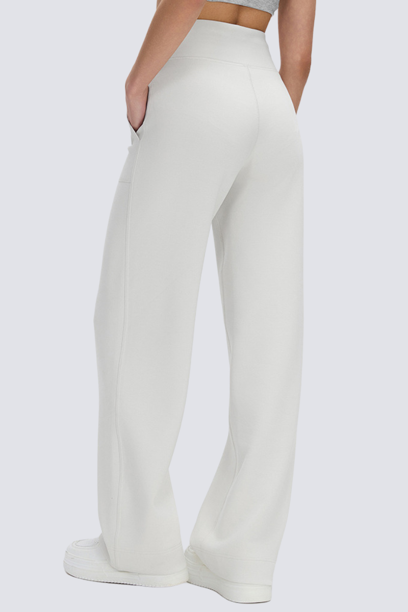 Women High-Waisted Drawstring Waistband Flowy Athletic Pant