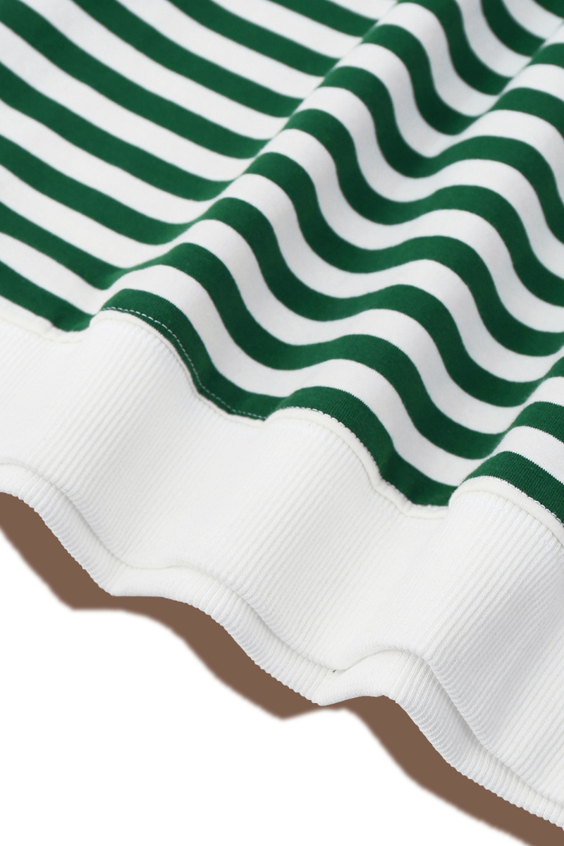 Women's Fall Striped Bow Christmas Tree Printed Pullover