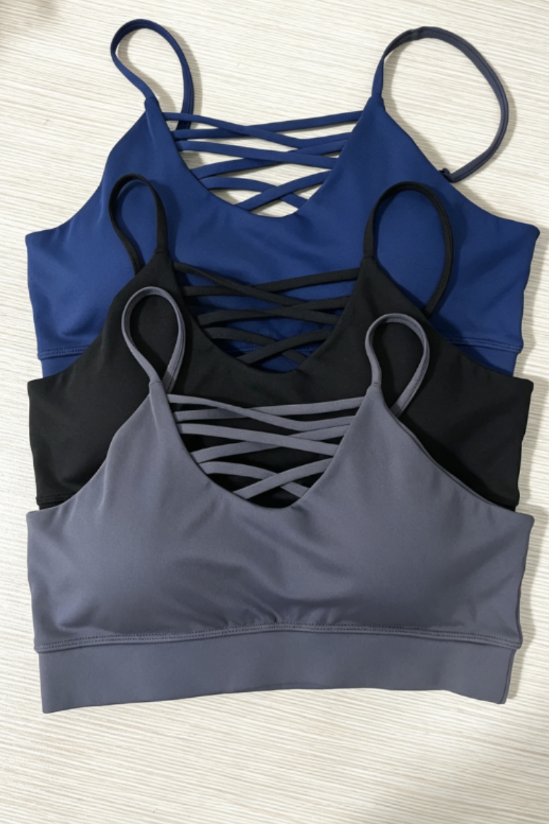 Women's Front Crisscross Adjustable Strap Yoga Bra
