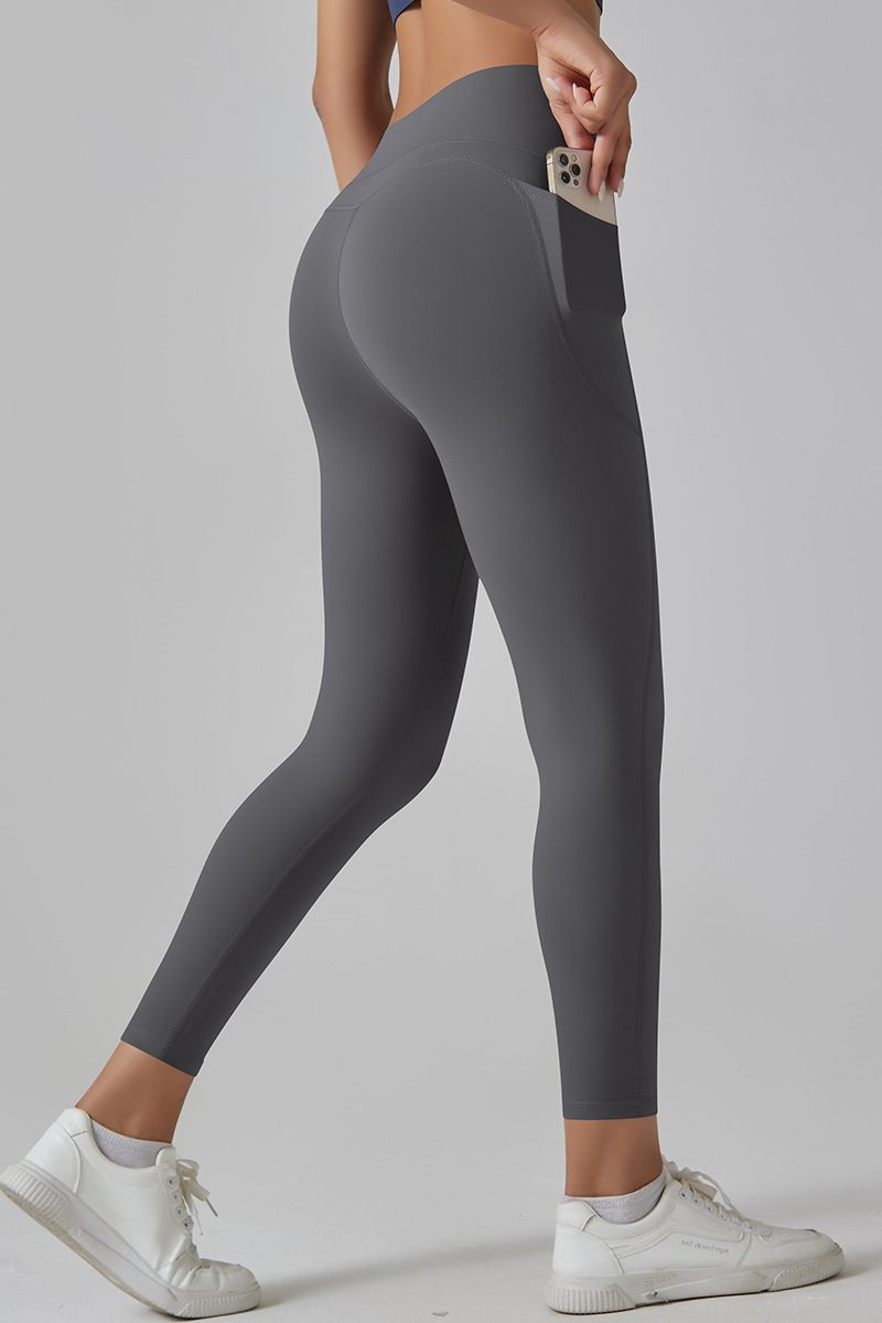 Women's High-Intensity Naked Feel Tight Pocket Yoga Leggings