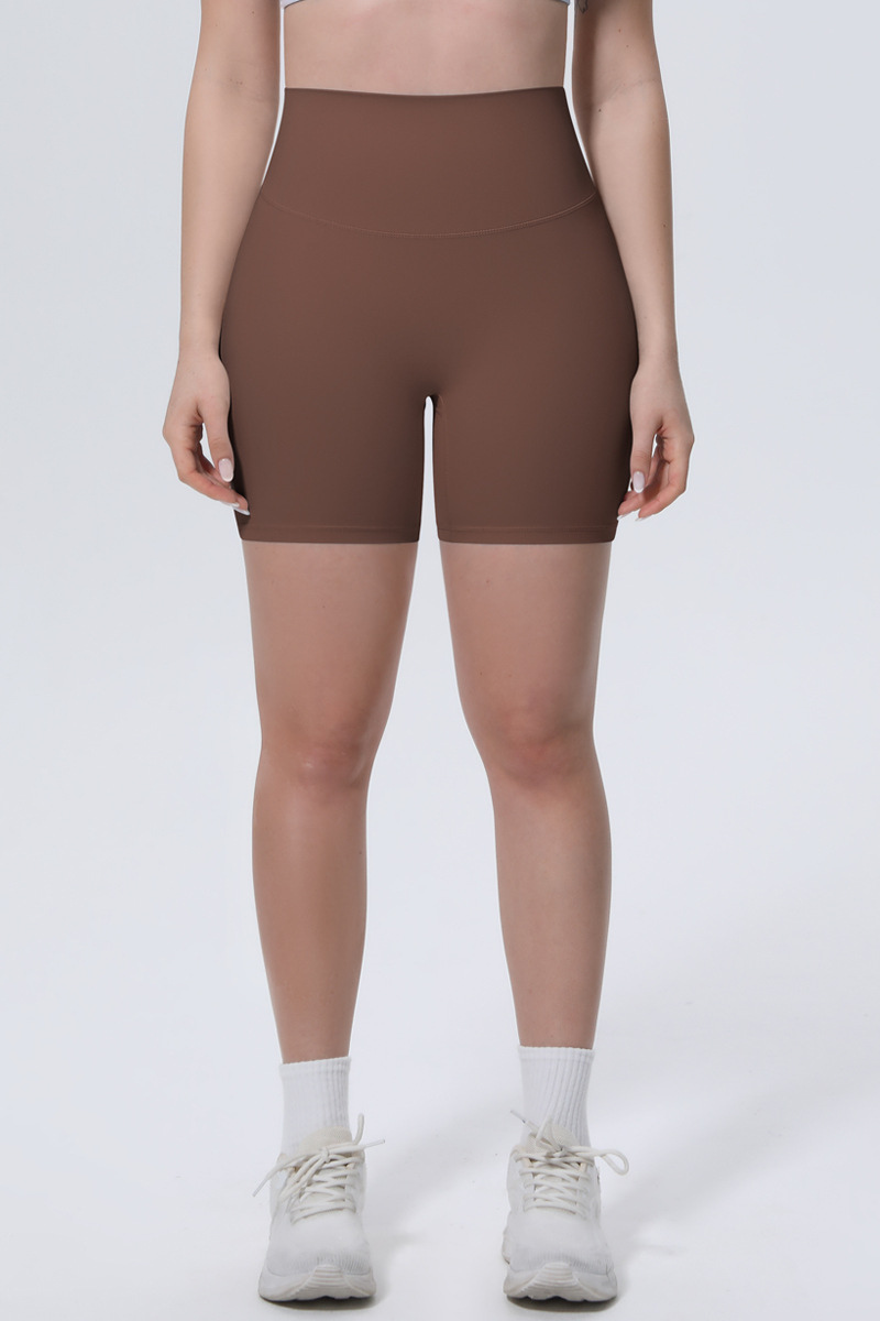 Women's Athletic Ice-Skin Breathable Solid Color Yoga Shorts