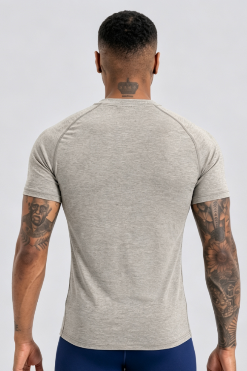 Men's Contrast Breathable Quick Dry Athletic Running T-Shirt