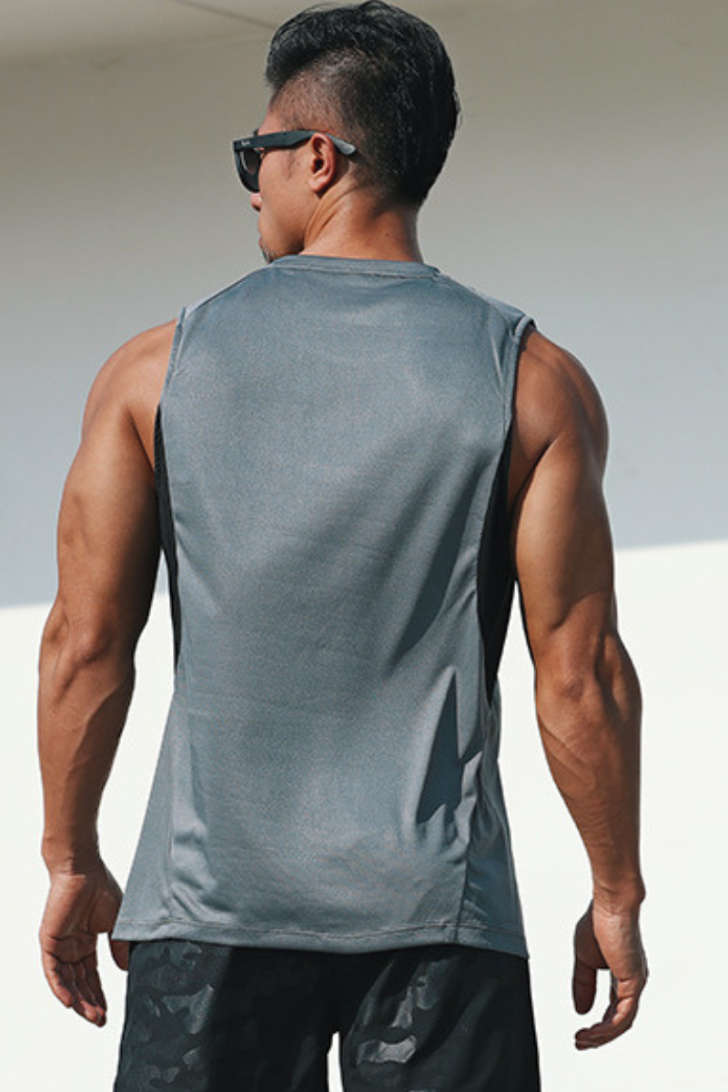 Men's Color Block Quick Dry Athletic Running Tank Top