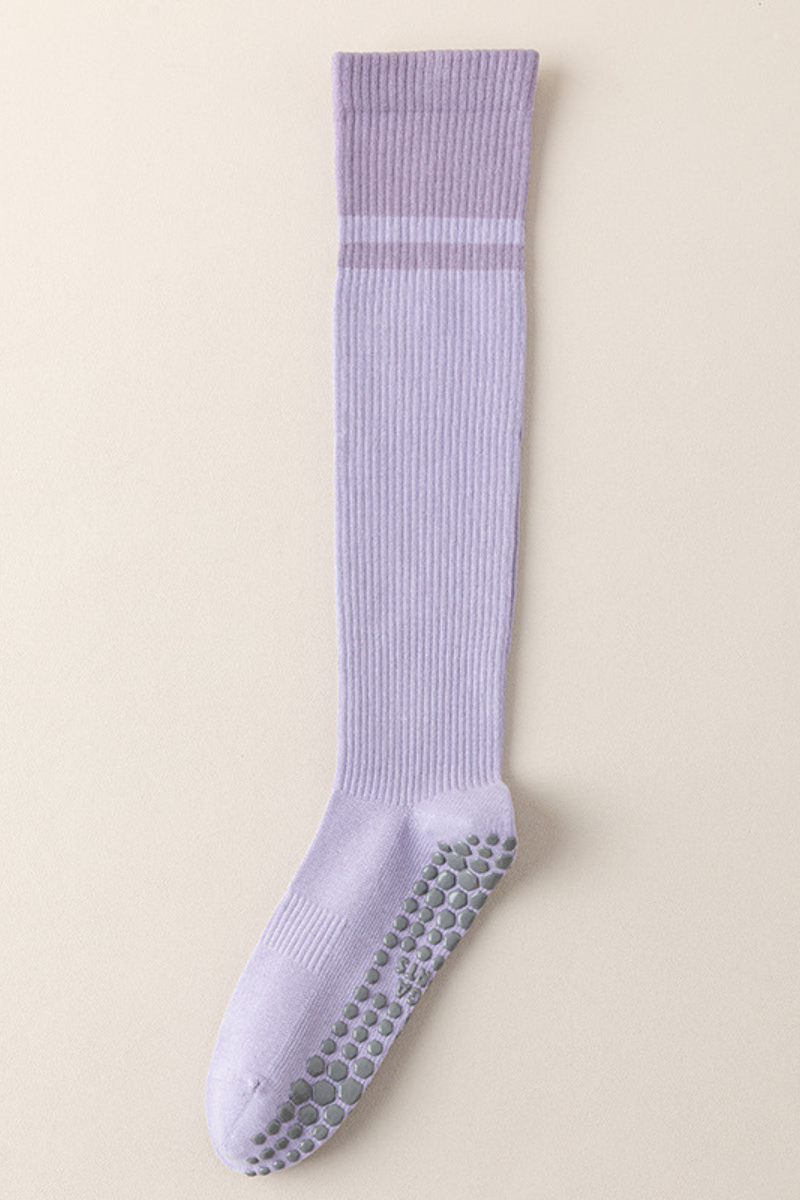 Non-Slip Grippy Dots Knee-High Yoga  Pilates Socks