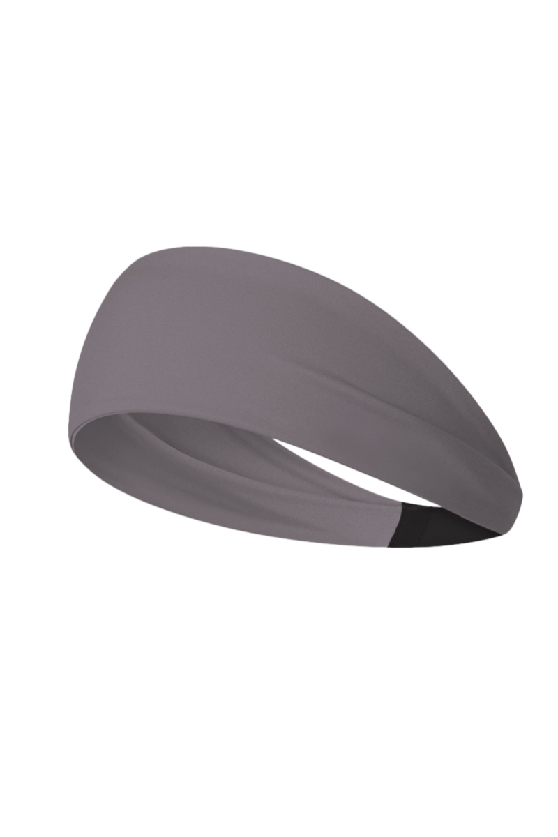 Women's exercise sweat-absorbing headband.