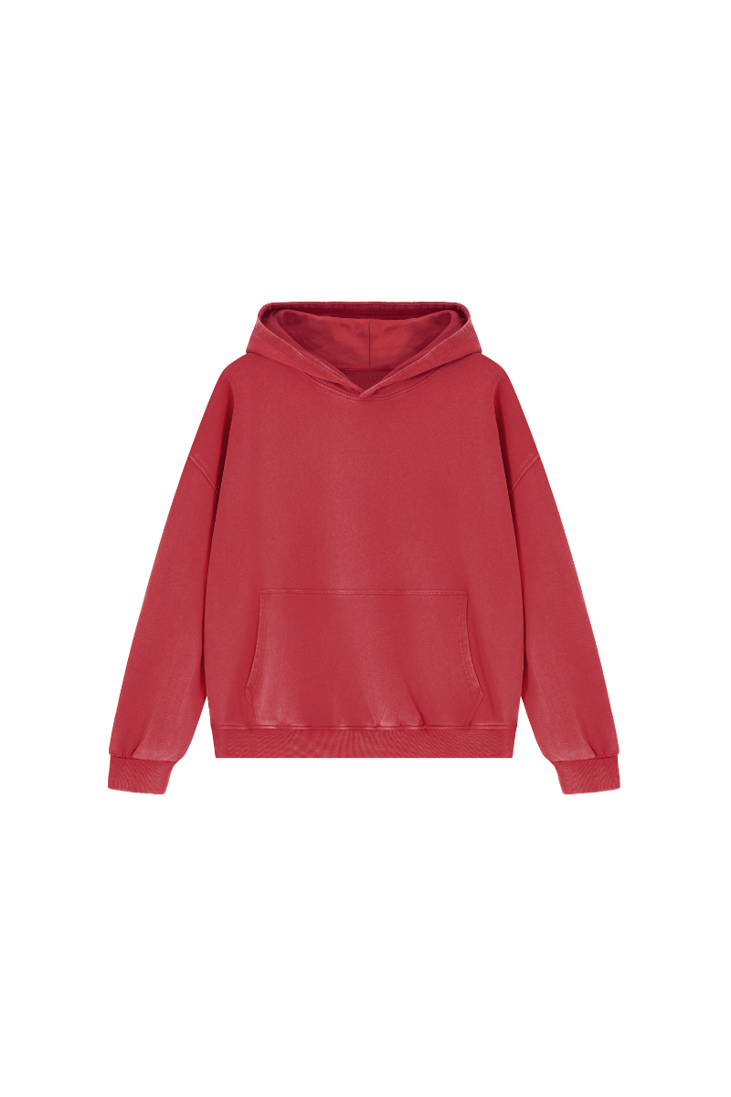 Men's  Fall 100% Cotton Washed Vintage Heavyweight Hoodie