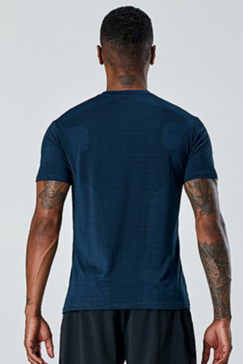 Men's Summer Mesh Reflective Stripe Quick Dry Sports T-shirt