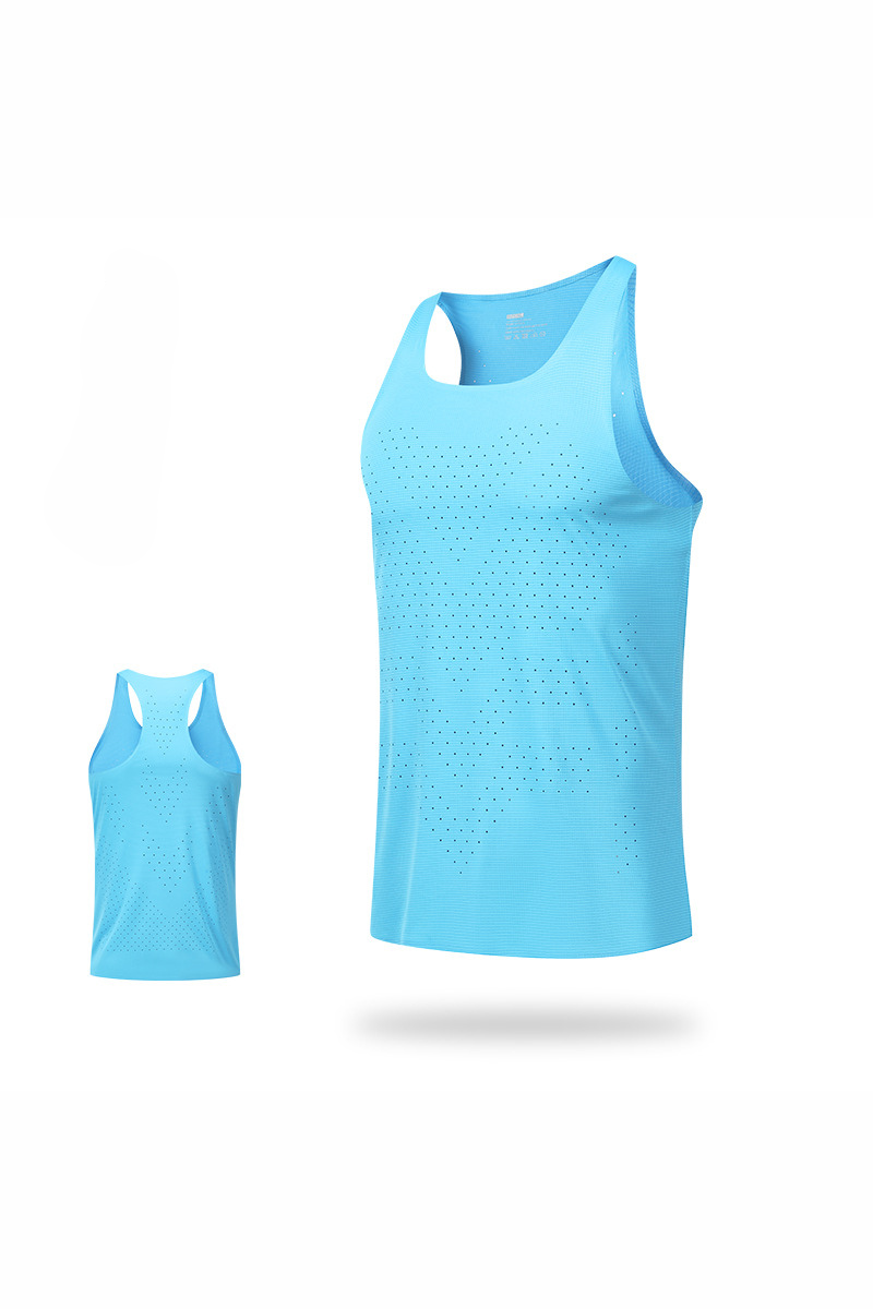 Men's Summer Lightweight Racerback Breathable Mesh Running Tank Top