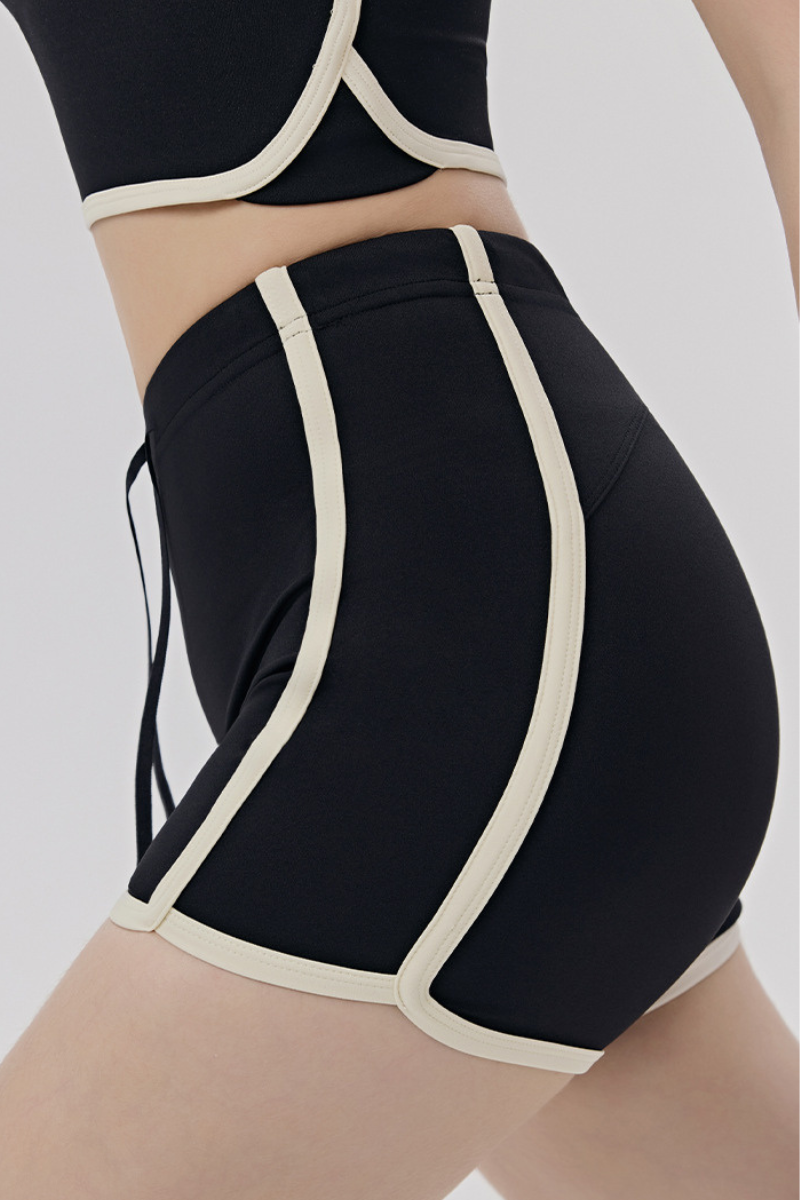 Women's Cool Touch Color Contrast Yoga Sports 3 Inch Shorts