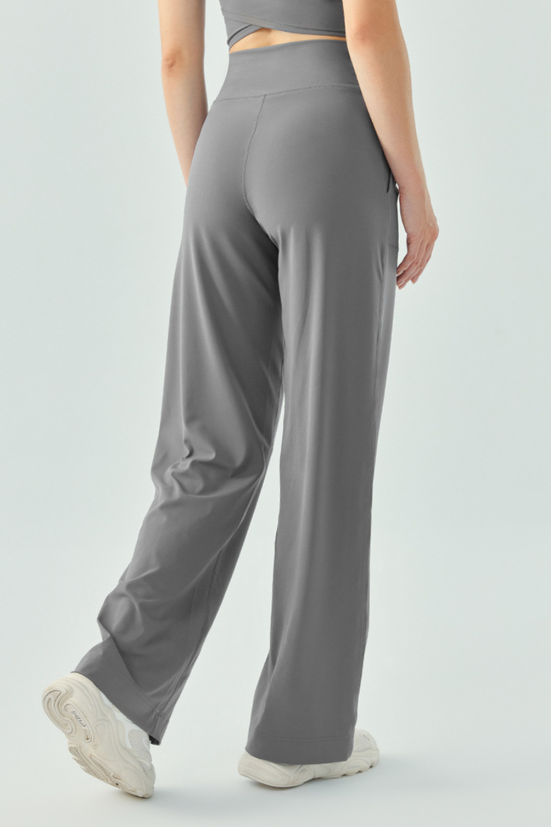 Women Naked-Feeling High-Waisted Drawstring Athletic Pants