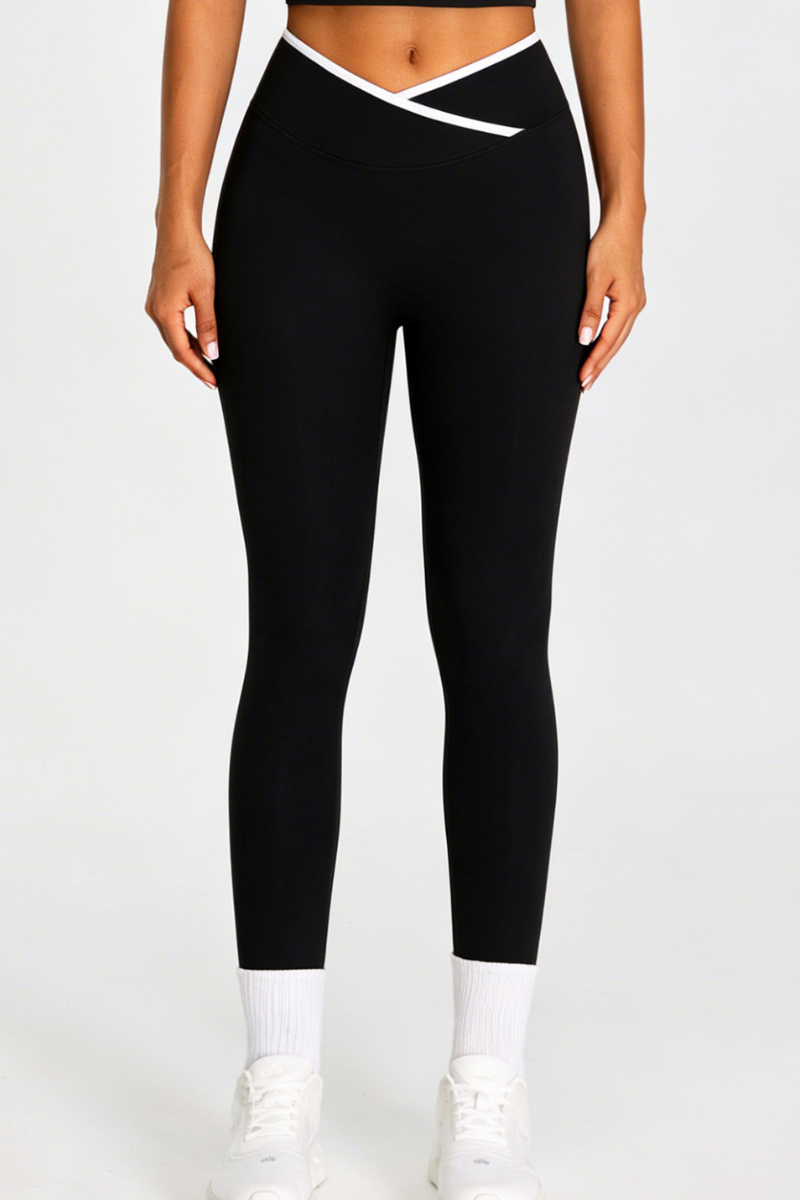 Women's Athletic Cross-Waist High Stretch Yoga Leggings