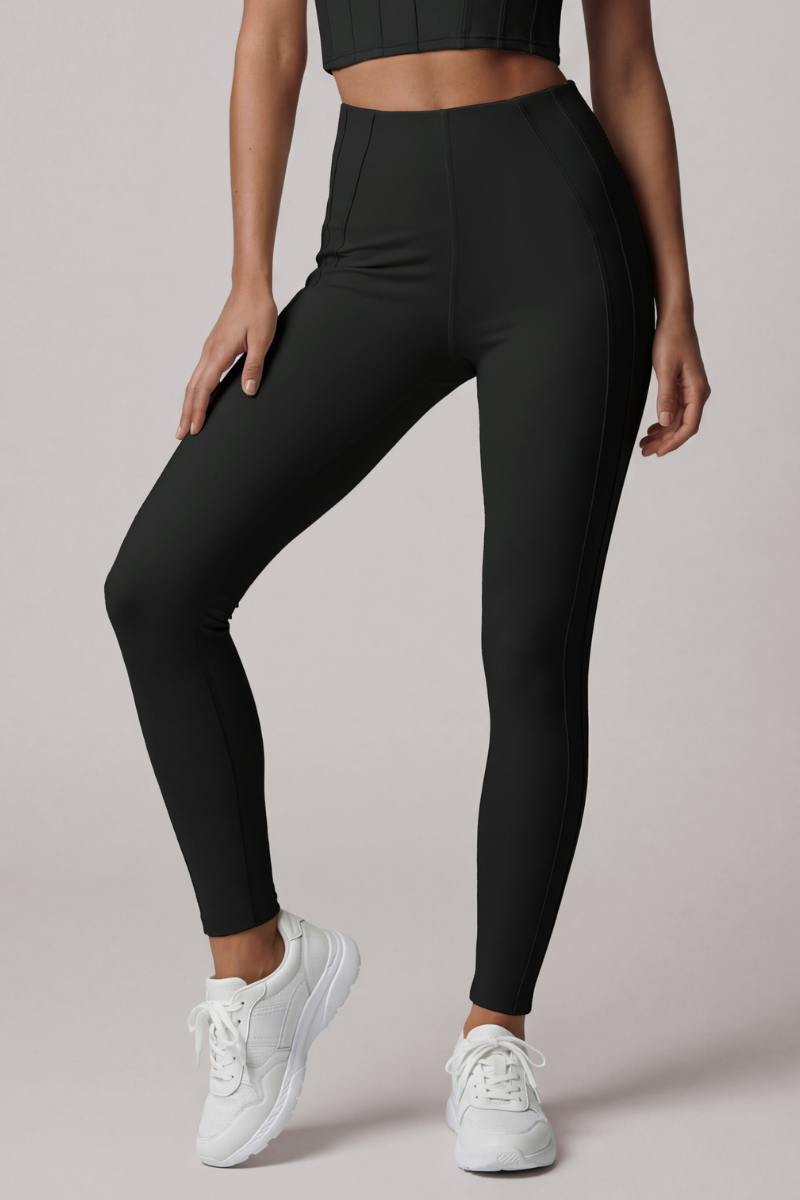Women's Athletic Corset Seam 3D Peach Butt Yoga Leggings