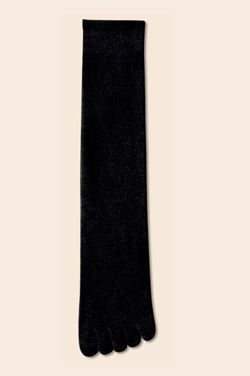 Women's  Breathable Five-Toe High-Top Cotton Yoga Socks