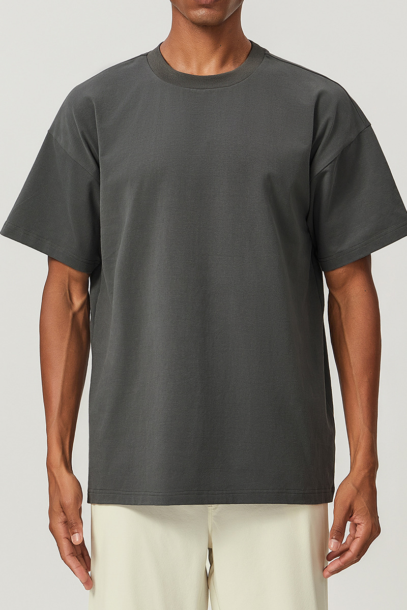 Men's Athletic Summer 100% Cotton Solid T-Shirt