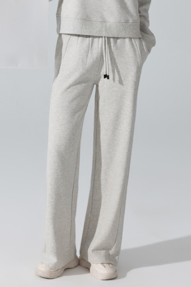 Women's Fleece-Lined Drawstring Straight-Leg Casual Pants
