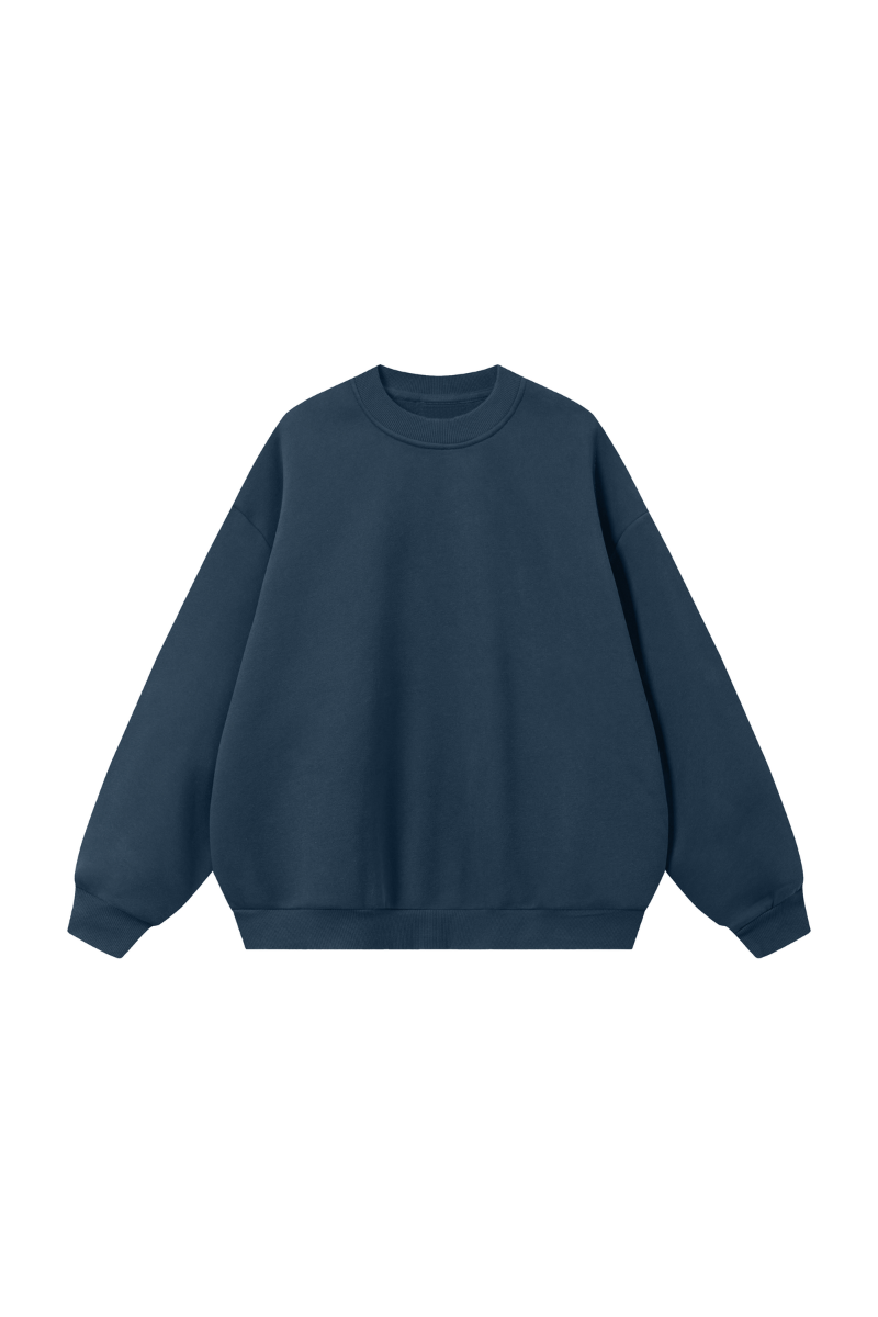 Men's Fall Heavyweight Fleece Cropped Crew Neck Sweatshirt