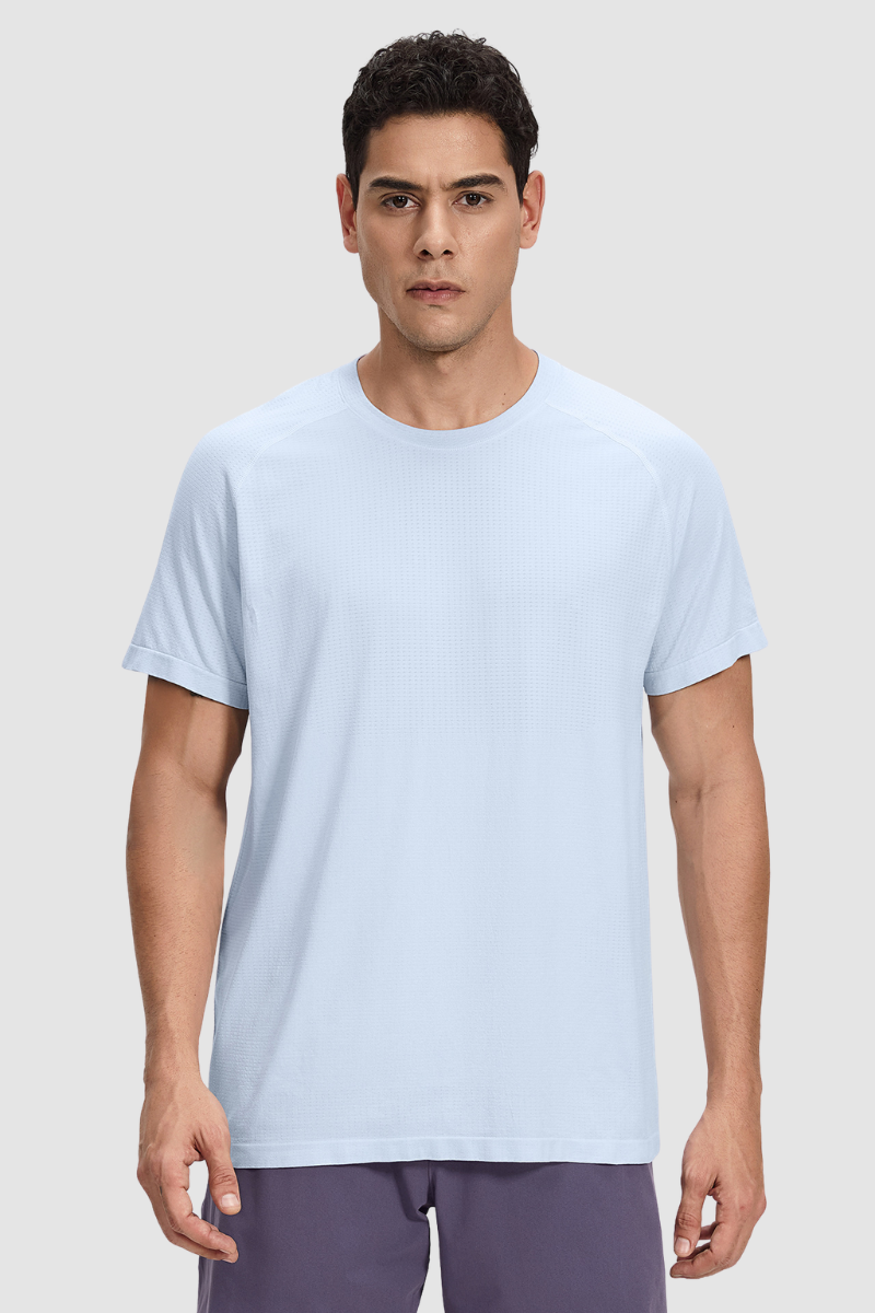 Men's Summer Seamless Mesh Quick-Dry Breathable Tee