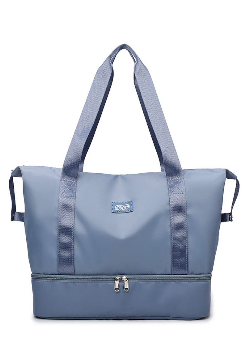 Large Capacity Bottom Zippered Compartment Handle Bag