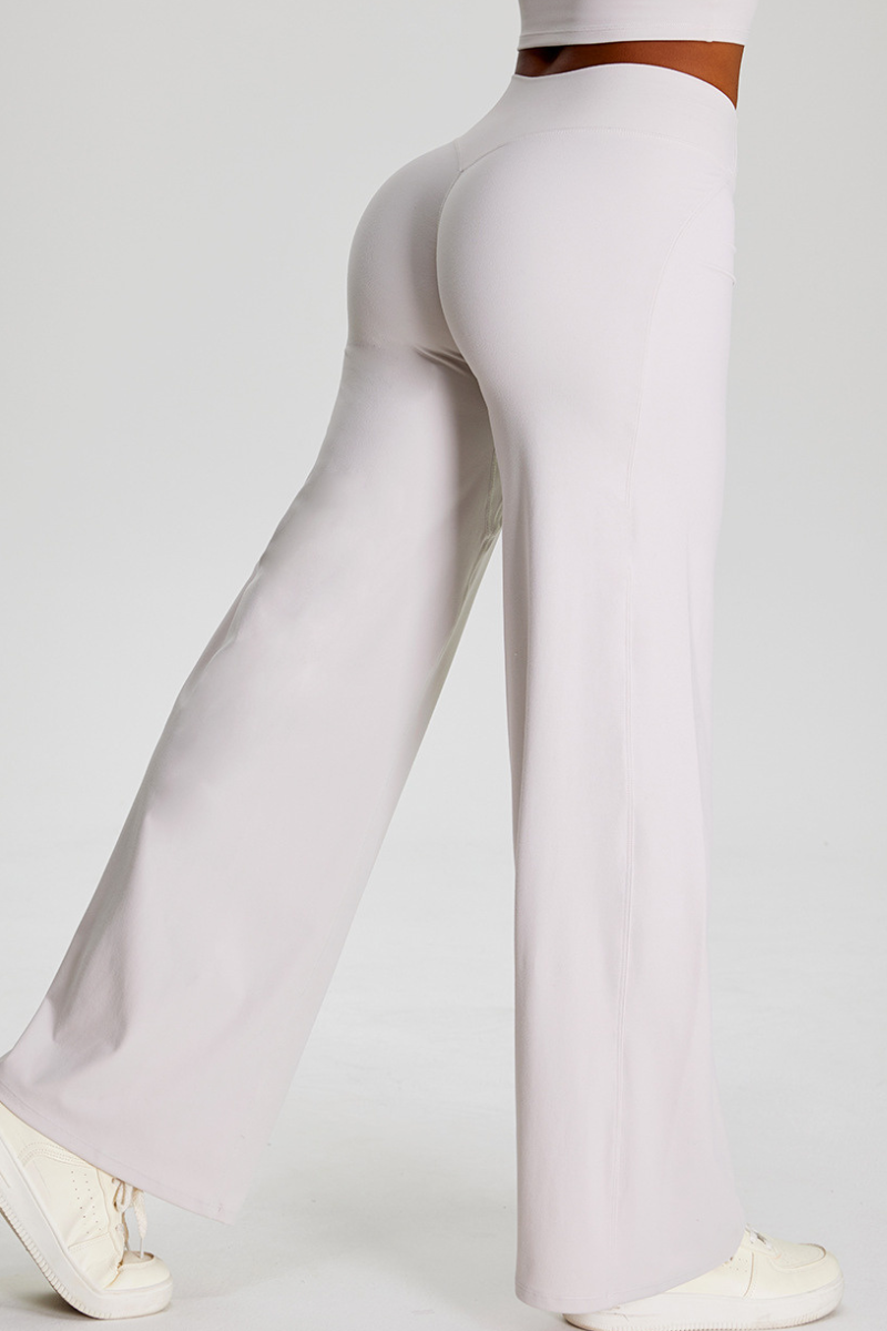 Women's Athletic Flowy Solid Wide Leg Yoga Pants