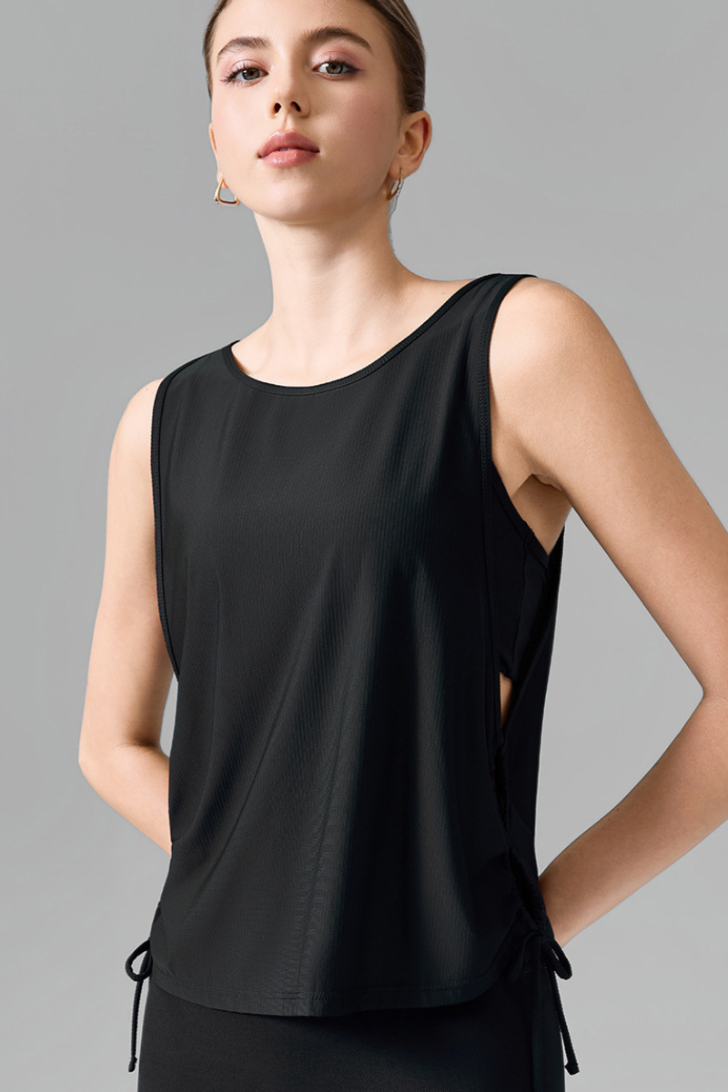 Women's Lightweight Cooling Side Drawstring Sports Tank Top