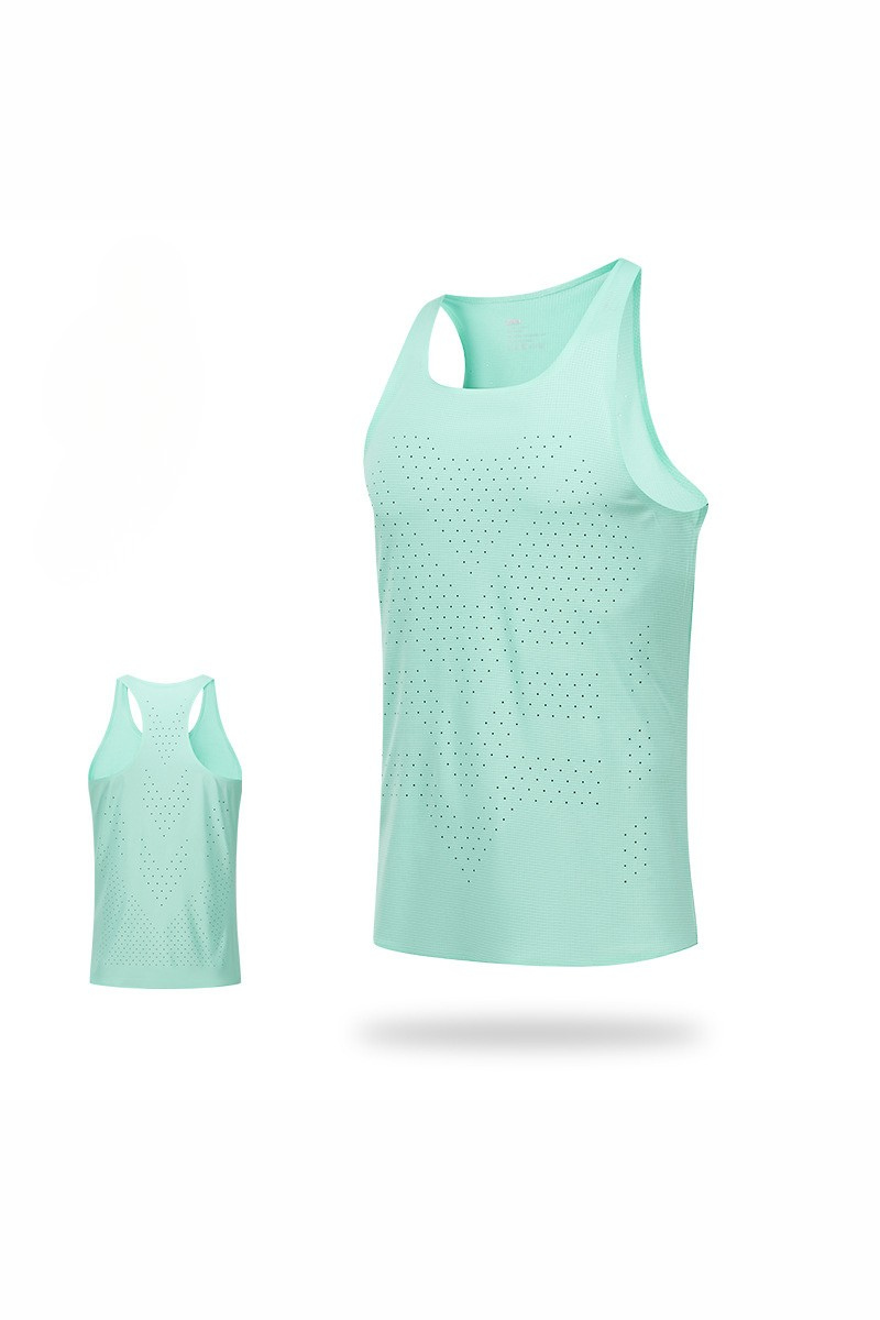 Men's Summer Lightweight Racerback Breathable Mesh Running Tank Top
