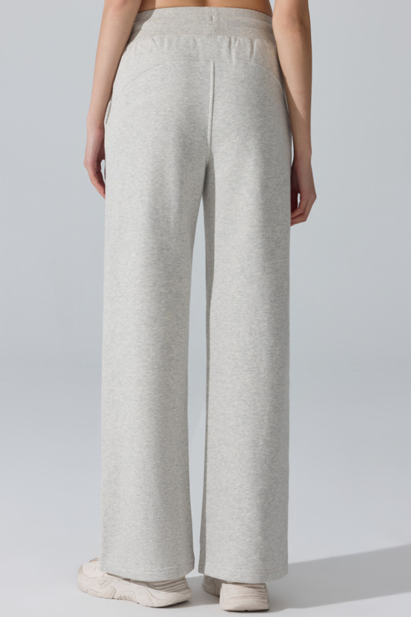 Women's Fleece-Lined Drawstring Straight-Leg Casual Pants