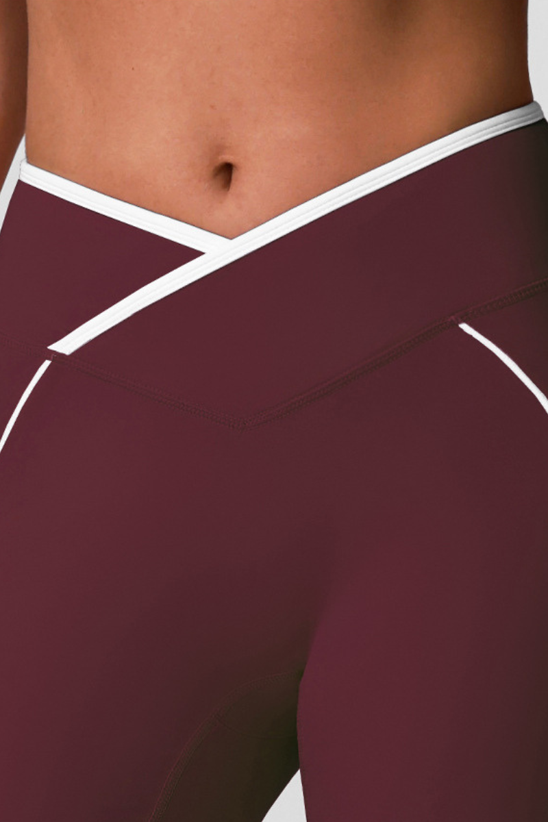 Women's Athletic V-Waist Pleated Buttocks Lifts Leggings