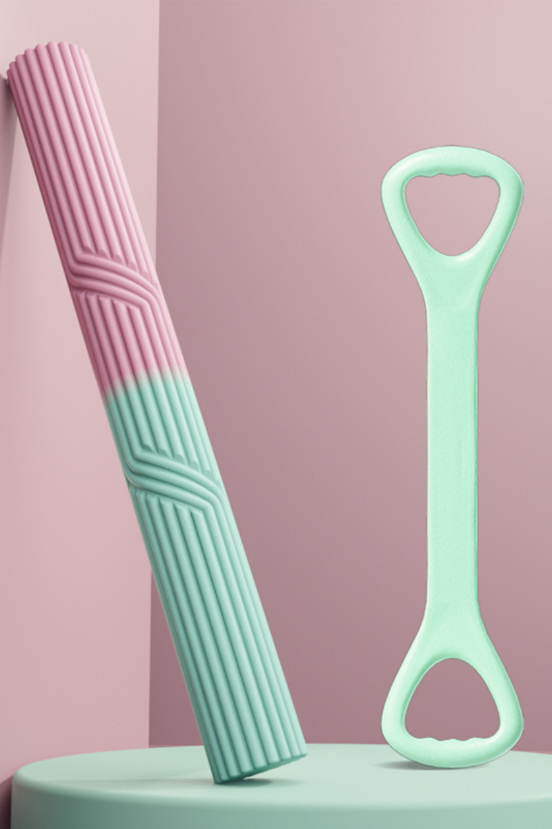 Torque Massage Stick And Pull StrapTwo-Piece Set