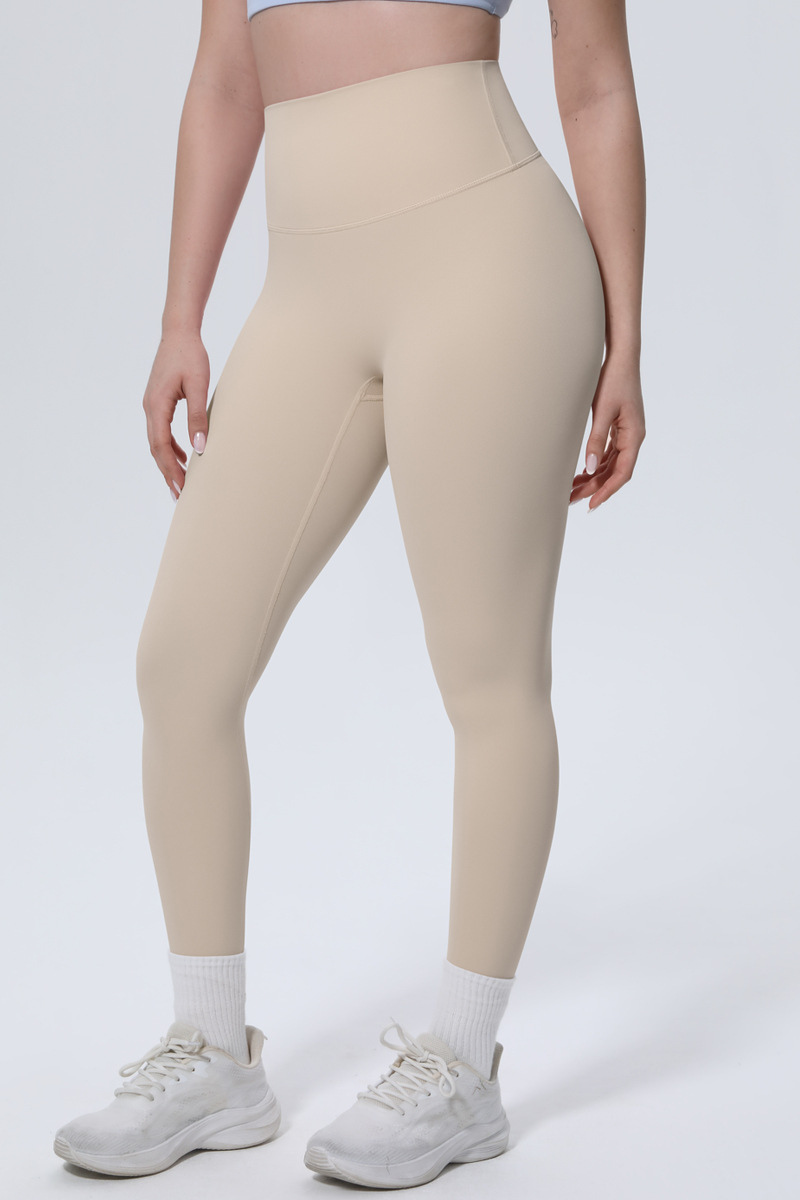 Women's High-Waist Solid Nine-inch Leggings