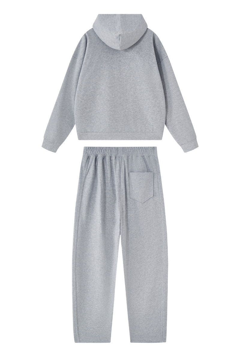 Women's Fall Set:Heavyweight Hoodie And Curved Sweatpants