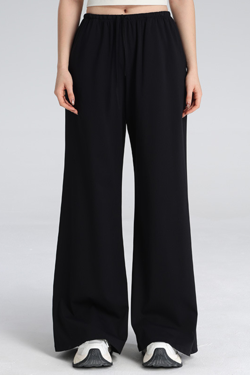 Women's High Waist Drawstring Wide Leg Yoga Casual Pants