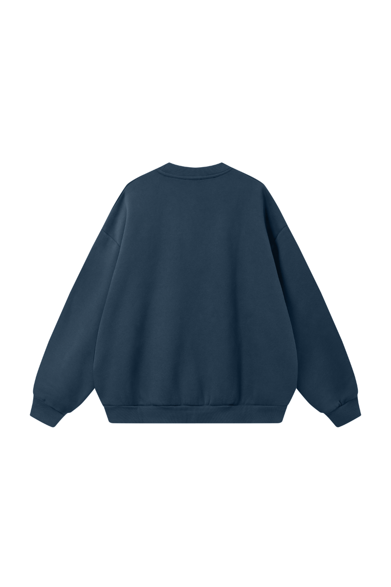 Men's Fall Heavyweight Fleece Cropped Crew Neck Sweatshirt