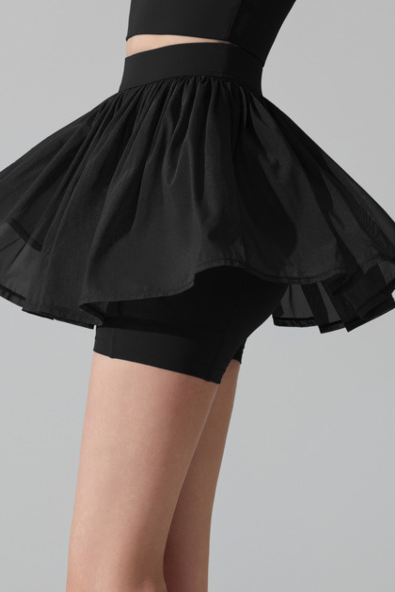 Women's Athletic Mesh-Pleated Anti-Exposure Mini Skirt