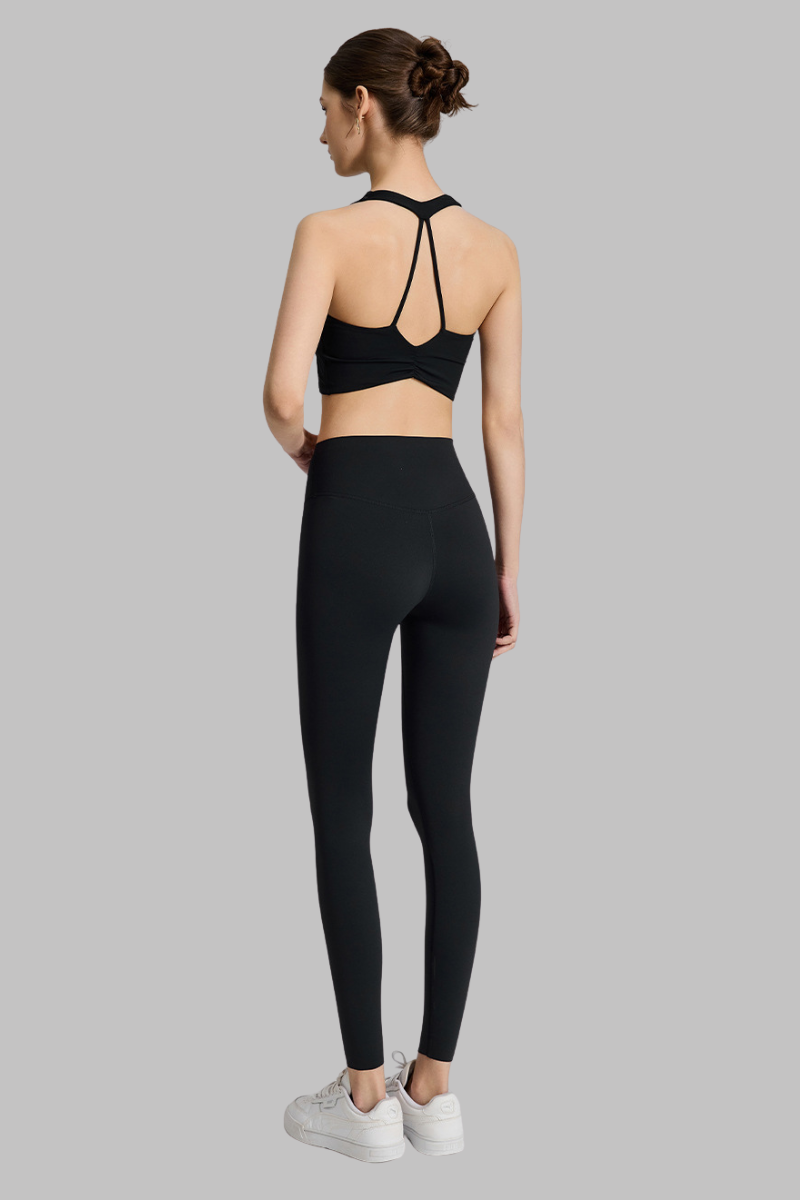 Women's Cross Back Bra and High-Waisted Leggings 2-Piece Set