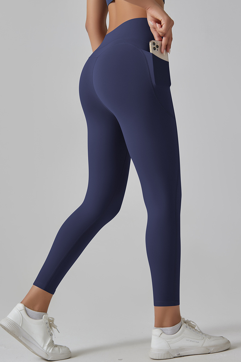 Women's High-Intensity Naked Feel Tight Pocket Yoga Leggings